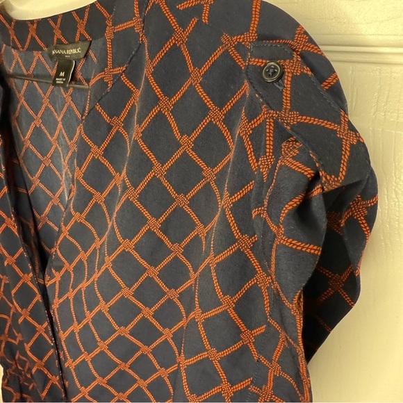 Banana Republic Nautical Rope Patterned Dress in Navy and Red Size Medium GUC - Picture 3 of 6